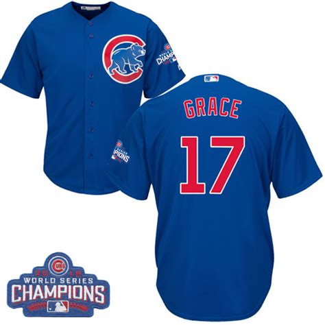 Youth Majestic Chicago Cubs 17 Mark Grace Authentic Royal Blue