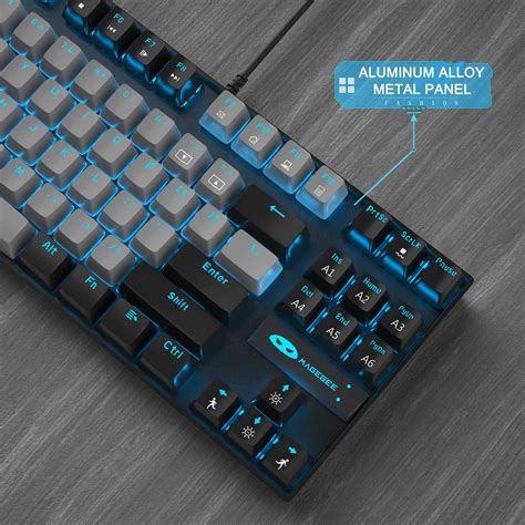 75 Mechanical Gaming Keyboard With Blue Switch Magegee Led Blue