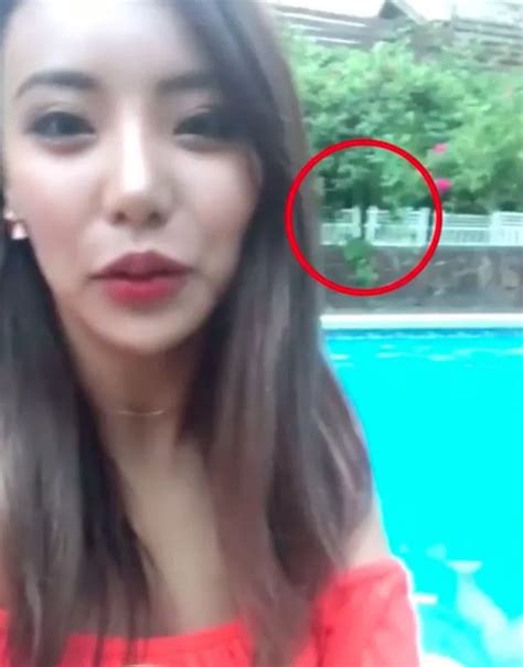 Does This Chilling Footage Show Ghost Of Young Girl Photobombing Pop Star And Her Friend At Pool