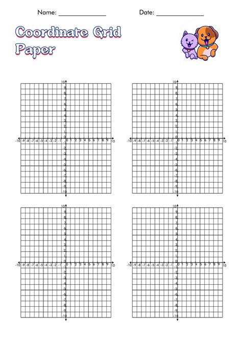 Blank Coordinate Grid Worksheets Free Pdf At Worksheeto Com