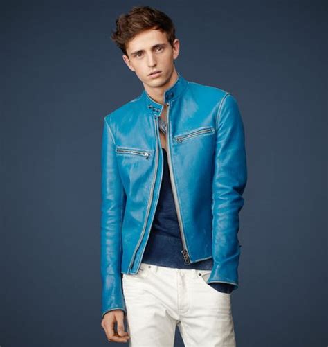 blue leather jackets jackets