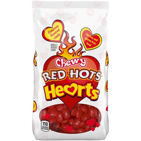 red hots chewy hearts cinnamon valentine candy 12 5 oz
