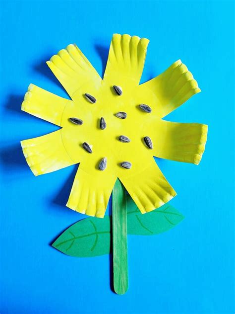 Paper Plate Sunflower Craft For Kids