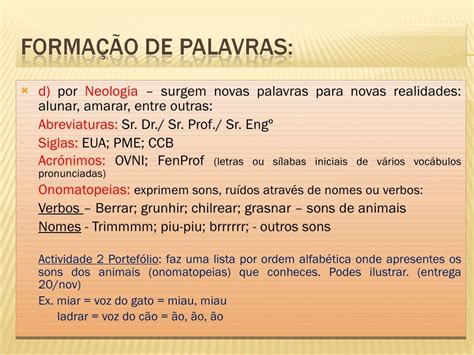 Processo De Formação De Palavras