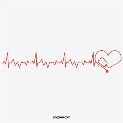 รูปการตรวจคลื่นไฟฟ้าหัวใจ Png สีแดง หัวใจ การตรวจคลื่นไฟฟ้าหัวใจ
