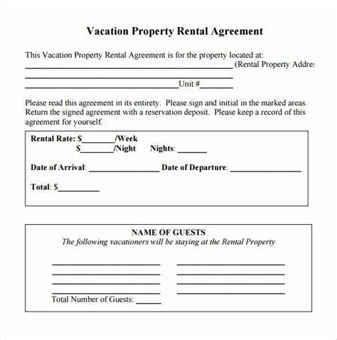 20 Vacation Rental Business Plan Template