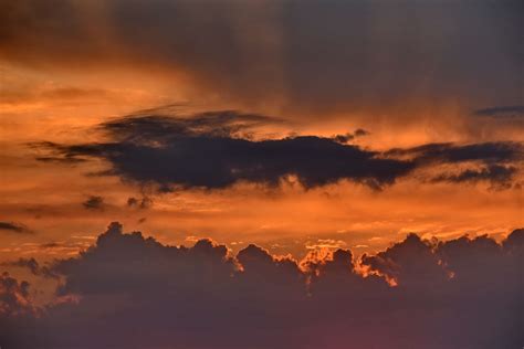 Free Picture Beautiful Photo Clouds Dramatic Orange Yellow Sunset
