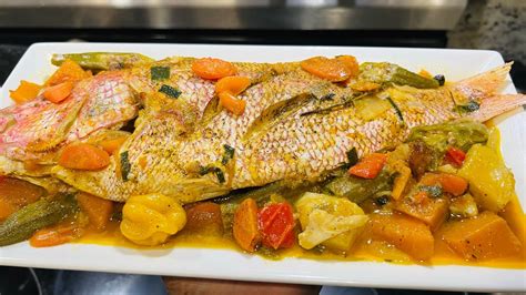Jamaican Style Steamed Fish Recipe Youtube