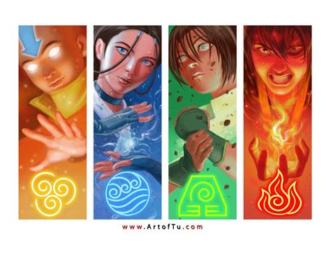 An Image Of Four Avatars In Different Colors