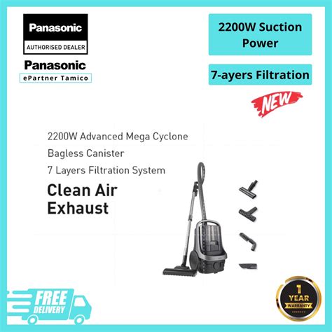 Panasonic Mc Cl609 2200w Cyclone Bagless Canister Vacuum Cleaner With