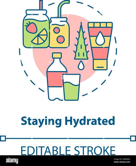 Staying Hydrated Concept Icon Stock Vector Image And Art Alamy