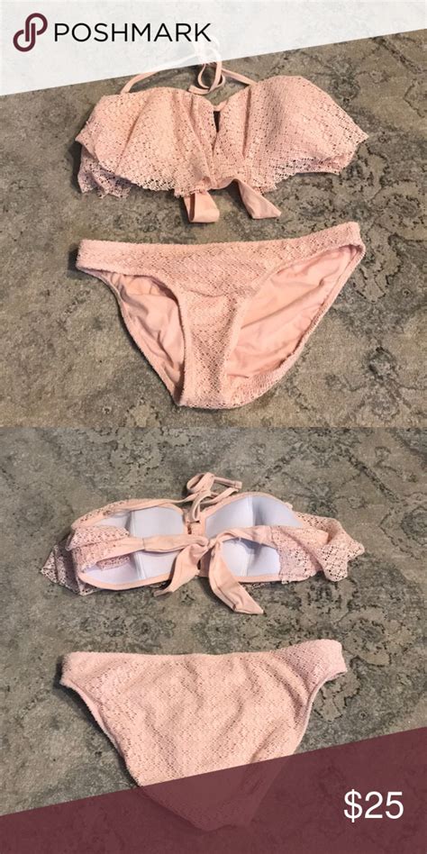 Blush Pink Bikini Set Worn Once Both Top And Bottom Are Larges