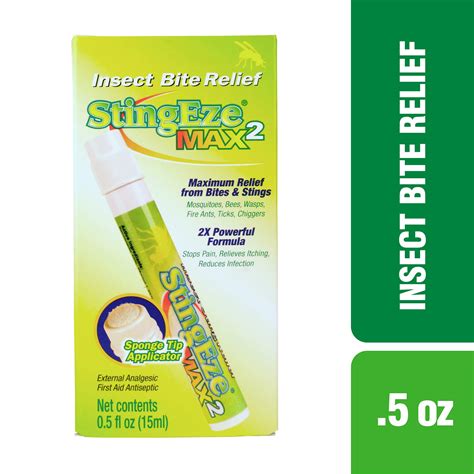 Stingeze Max Bug Bite Relief Maximum Itch Relief From Bug Bites And