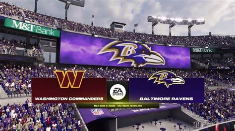 madden nfl 24 washington commanders vs baltimore ravens mandt bank stadium baltimore