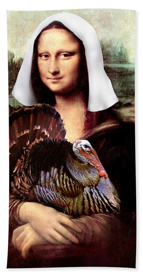 Mona Lisa Thanksgiving Pilgrim Hand Towel For Sale By Gravityx9 Designs