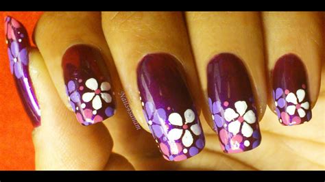 Toe nail flower designs toe nail art lovely simple pink toe nail. Spring flowers Nail Art - YouTube
