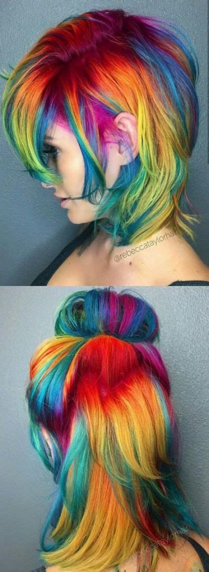 49 Ideas Hair Color Crazy Pixie Hair Rainbow Hair Color Short Rainbow Hair