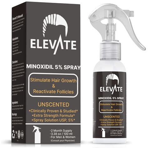 Buy Elevate Minoxidil Hair Growth Spray For Men Women To Month Supply Ml Online