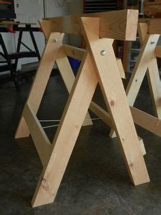 Heavy duty diy folding sawhorses. Folding Sawhorses - by Rex B @ LumberJocks.com ~ woodworking community: | Diy woodworking ...