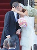 Andrés Iniesta et sa femme Anna Ortiz lors de leur mariage le 8 juillet ...