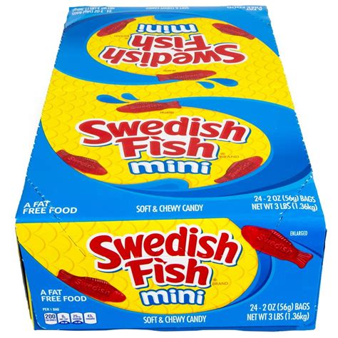 Swedish Fish Mini Soft And Chewy Candy 2 Oz 24 Pk