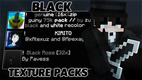 The Best Black Texture Packs For Bedwars V2 189 Pvp Youtube