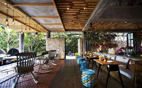 Stylish Tropical Paradise Theme Of Lemongrass Restaurant Designed By