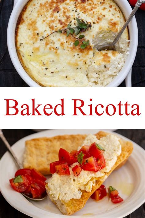 Baked Ricotta In 2021 Baked Ricotta Savory Appetizer Italian