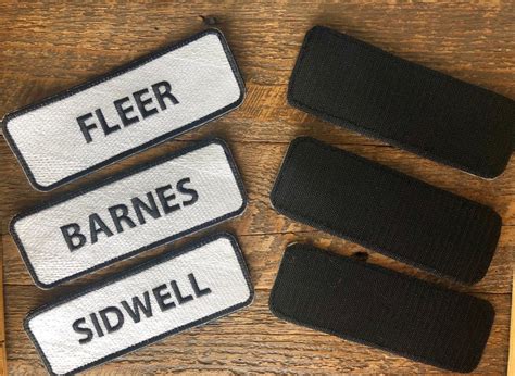 Custom Name Tape Patch With Hook Etsy