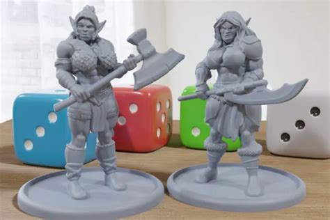 Brutal Sexy Orcs 3d Printed Minifigures For Fantasy Miniature
