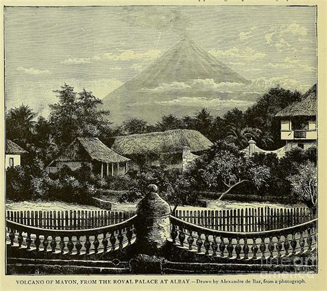Volcano Of Mayon From The Royal Palace At Albay N1 Drawing By Historic