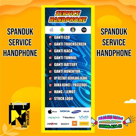 Desain Spanduk Service Handphone Contoh Desain Banner Service My Xxx