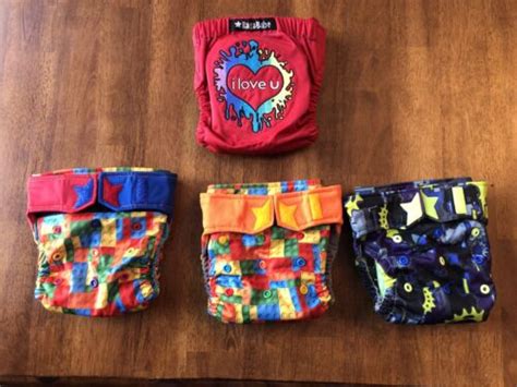 Ragababe Cloth Diapers New Sz 1 Lego Gears Love Bum Orange Red Green