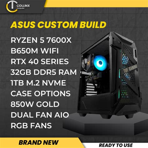 Asus Pc Build A Amd Ryzen 5 7600x Cpu Desktop Package With Rtx Gpu