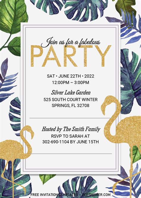 Summer Party Invitation Templates Editable With Microsoft Word