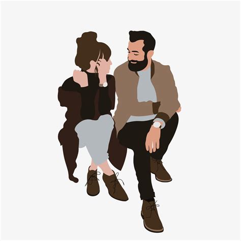 6 Flat Vector People Illustrations Couple People Illustration