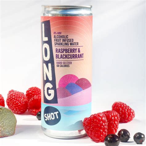 Raspberry Blackcurrant Alcoholic Sparkling Water Case By Long Shot