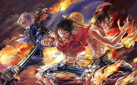 3840x2400 Luffy Ace And Sabo One Piece Team Uhd 4k