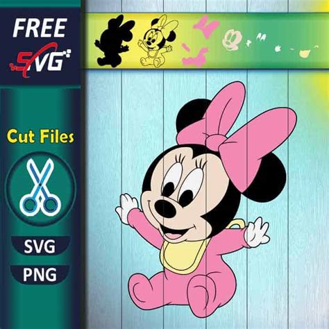 Baby Minnie Mouse Svg Free Disney Svg Files For Cricut Free Svg Files