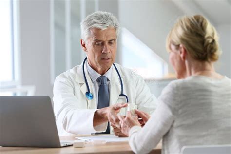 Patient Consulting Doctor At His Office Stock Image Image Of Elderly