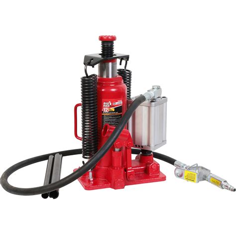 Big Red Ta Torin Pneumatic Air Hydraulic Bottle Jack With Manual Hand Pump Ton