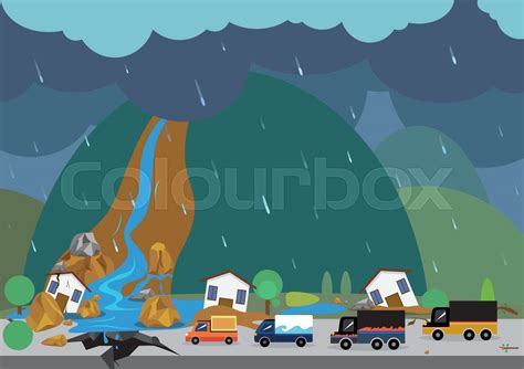 Landslide Stock Vector Colourbox