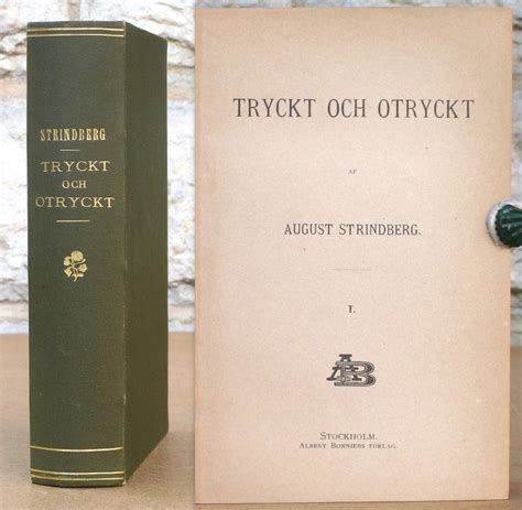 Tryckt Och Otryckt I Ii De Strindberg August Antiquaria Bok And Bildantikvariat Ab