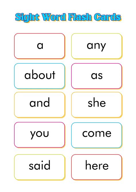 Dolch Basic Sight Words Dolch Sight Word List Sight Word Flashcards
