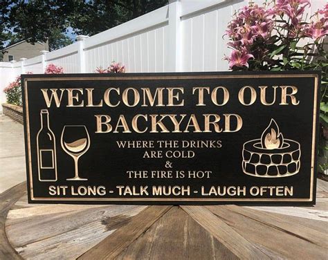 Welcome To Our Patio Where We Relax Metal Sign Outdoor Etsy