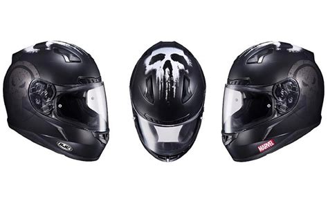 Hjc Cl 17 Marvel Collaboration Punisher Motorcycle Helmet