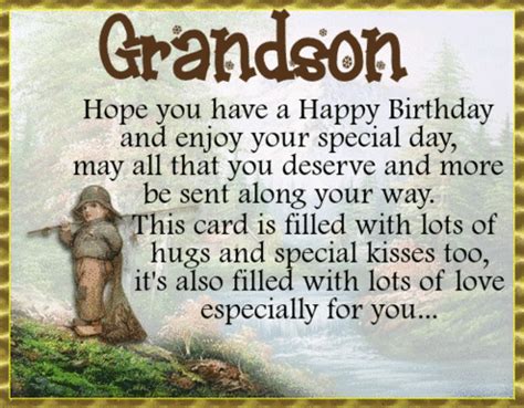 123 Birthday Greetings For Grandson Printable Birthday Cards