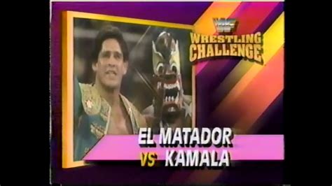 El Matador Tito Santana Vs Kamala Wrestling Challenge Oct 4th 1992