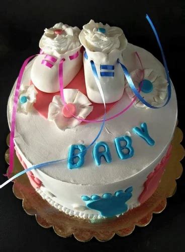 Baby Footprint Floral Cake At Rs 1300piece Baby Shower Cakes In