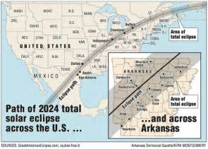 Map 2024 Total Solar Eclipse Path Goes Right Over Arkansas